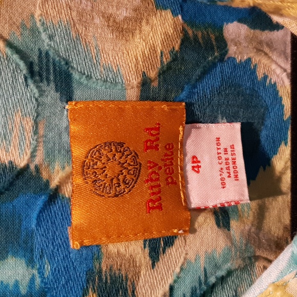 Ruby Rd. Button down shirt Size 4P - Picture 3 of 5